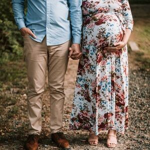 Floral Maternity Maxi Dress
